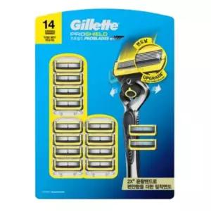 [셀러허브]질레트 프로쉴드 옐로우 면도날 정품 14개 리필 (S46764480)