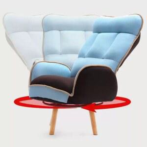 모유 수유의자 1인용쇼파 3단 모유수유의자 회전 1인 리클라이너 암체어 수면 그레이 휴식