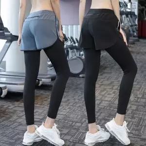 여성 헬스 운동복 일체형 스포츠 레깅스 반바지 트레이닝 복합 하의