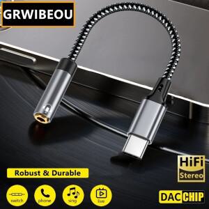 GRWIBEOU  C ~ 3.5mm 여성용 헤드폰 잭 어댑터 TRR USB Aux 오디오 동글 케이블 코드 스피커 용) 자동차 스