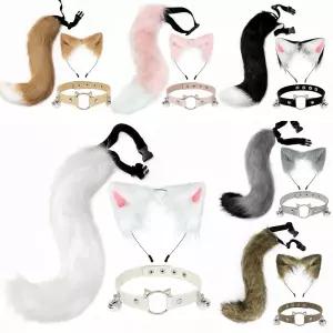 고양이코스프레 꼬리 머리띠 파티 섹시 여우귀 의상 캣우먼 코스튬