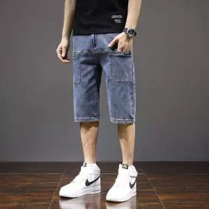 남성 여름 데님반바지 청반바지 멀티 봄가을 루즈핏 데님팬츠 스트레이트 일자핏 6포켓 5부 M스포5