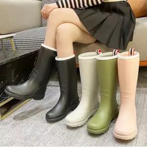 농사장화 여성 파스텔 장목 장화 롱 레인부츠 말랑 예쁜 작업화