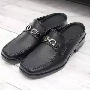 [RIZPICK]남성 체인 블로퍼 뮬 가죽 정장 슬리퍼 데일리 로퍼 슈즈