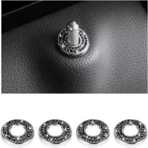 4PCS 블링 이너 카 도어 락 커버 스티커 라인스톤 풀로드 볼트 장식 여성용 크리스탈 오토 데칼 C 클래스