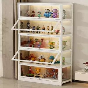 피규어 진열 장식장 투명 디스플레이 박스 전시대 케이스 건담 조명