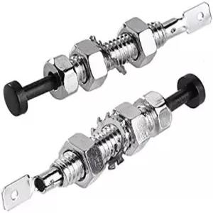 안조시 자동차 후드 핀 스위치 유니버설 엔진 오토 트렁크 보닛 도어 조절 가능 알람 라이트 나사 2Pcs