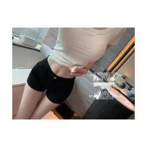 M2 여사친 데님 풍성한 숏 청바지 패드 가늘어보이는 반바지 허리가 JEN1