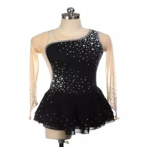 대회용 피겨복 블랙 드레스 무용복 의상 댄스 리듬체조 공연복 성인 스케이팅 의류