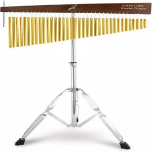 이스트락 36 노트 차임벨 슬랜트 스타일 악기 타악기 유럽 애쉬 일열 바 높이 조절 스탠드 골드