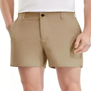 PULI 골프 반바지 남성 릴렉스 핏 스트레치 드레스 경량 캐주얼 방수 여행 퀵 드라이 여름 5인치 인사이트