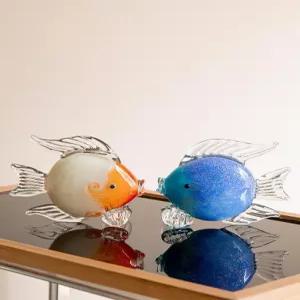 유리 장식품 홈데코 장식 물고기 크리스탈 장식용 피규어