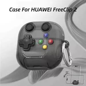HUAWEI FreeClip 2용 게임 컨트롤러 디자인 보호 케이스 투명 소프트 쉘 폰 홀더 디자인 포함