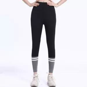 여성치랭스 두줄 투톤 니삭스 밴딩 요가 레깅스 운동 바지 쫄바지