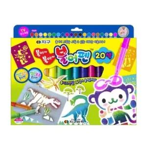 [문구/오피스] 불어펜 20색 싸인펜 스텐실 스텐실도안 불어불어불어