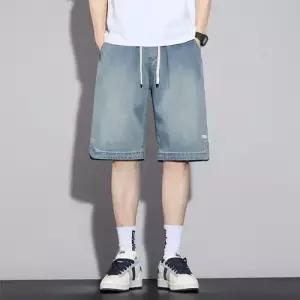 엘럽 반바지 라이셀 청반바지 청바지 바지 남자 하프 데님 5부 박템1