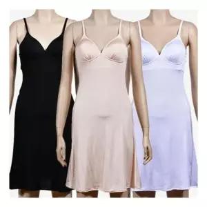 여성스러운잠옷 쿨인견 무지 캡일체형 끈조절 롱 원피스 슬립 이너룩