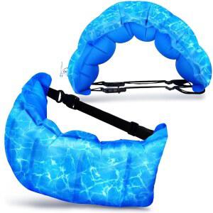 성인 여성용 비오라화이트 2개 풍선 수영 벨트 휴대용 허리 부상 보조기(초보자를 위한 안전 버클 및 로프 풀 운동 장비 포함)