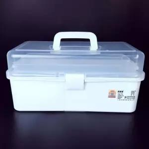 [무료배송] 3단수납상자 공구상자 약상자 투명 소품케이스