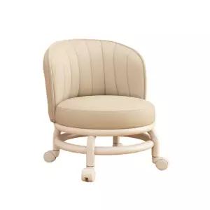 좌식 의자 등받이 바퀴 스톨 무빙 체어 쿠션 낮은 회전 이동식