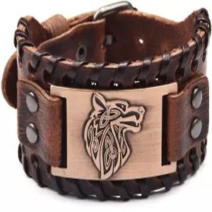 터틀도브 바이킹 팔찌 울프 펜리르 - 빈티지 북유럽 스칸디나비아 부적 켈트 이교도를 위한 고딕