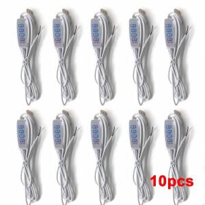 DC 5V LED 디머 USB 포트 전원 공급 라인 디밍 색상 조절 연장 케이블 (ON/OFF 스위치 어댑터 포함) 전구용