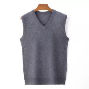 님성 데일리 니트 브이넥 추동 퍼 조끼 캐주얼 솔리드 풀오버 다올4