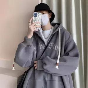 후드집업 가디건 추동 후드 두꺼운 아이템 맨투맨 남성점퍼 긴팔 루즈핏 프린트 지퍼 트렌디 HT4