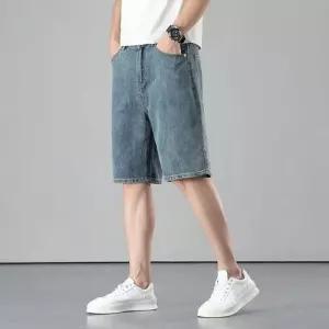 바지 청 여름 남자청반바지 슬림핏 레셀 쇼트 뉴 트렌드 와이드 반 5부 원템1