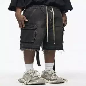 팬츠 데님 워싱 슬림핏 남자청반바지 지퍼 반바지 5부 원템1