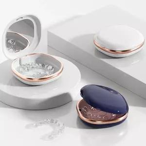 여행용 교정기 케이스 리테이너 박스 마그네틱 얼라이너 마우스 가드 컨테이너 틀니 1 개