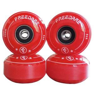 프리데어 스케이트보드 휠 52mm 및 베어링, 스트리트 트릭용 스페이서 92A 설치(4팩)