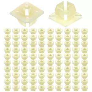 100Pcs 번호판 나사 앞 및 뒤 너트 브래킷 클립 고정 장치 나일론 트림 고정용 범용 자동차 액세서리