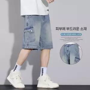 데님 남자데님반바지 반바지 5부 ible1