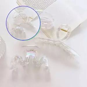 쌍문상회 장식핀 긴머리 여성헤어악세사리 단발반묶음 오로라 왕집게핀