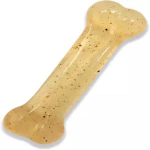 Nylabone 오리지널 본 플렉시 츄 장난감 개 적당한 츄어용 유연한 치킨 맛 스몰 1 카운트