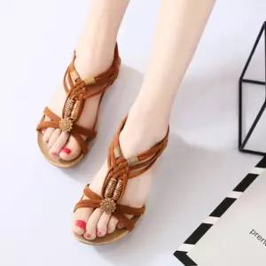 빅사이즈포함 여성 비즈샌들 스트랩 샌들 여자 끈샌들 Wiy8+6XXn