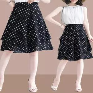 여름 쉬폰 편한 M 블랙 치마바지 빅사이즈 캉캉 5부