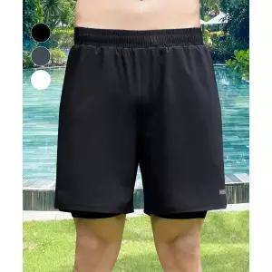 HERRINGBONE 남자 워터레깅스 투인원 래쉬가드 스윔팬츠 (BLACK) / AI334M