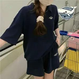 여름 간편 집업 루즈핏 트레이닝 반바지 여성운동복