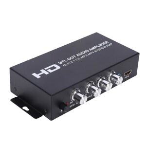 PUSOKEI 2.1 채널 블루투스 오디오 앰프 80W X 2 스테레오 전원 서브우퍼 출력 HDMI/AUX 입력 홈 시어터용 미니 하이 - 파이 리시버 PC 데스크톱 책장 스피커(US 플러그)