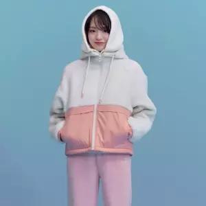 [본사]여성 우븐 배색 보아 후드집업-CFRG4375D0P