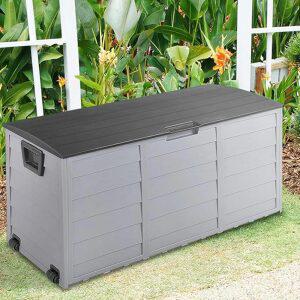 야외보관함 수납 정리함 플라스틱 조립식창고 농기구보관함 290L