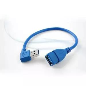 USB 932QVM01 3.0 젠더-연장A(M F) Short 케이블 우향90도