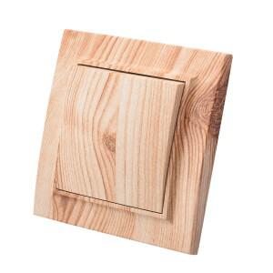 WESA 나무 벽 단추 스위치 난연성 플라스틱 패널 1 갱 웨이 로커 프로스트 라이트 클래식 켜기 및 끄기 AC