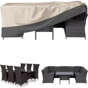 직사각형 파티오 식탁 커버 방수 헤비 듀티 74 x54 x28 야외 가구 커버/ UV 스노우 프로퍼티