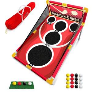 SWOOC 게임 - 보드워크 버디 | 아케이드 스타일 골프 쉬운 설정 10개 이상의 포함 콘홀 치핑 성인 가족을 위한 실내 실외 활동 뒷마당 재미