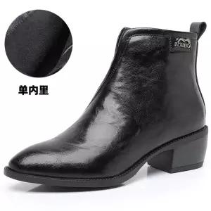 가보시 여성패션 워커 기모 리얼 앵클부츠 미들굽 빅사이즈 면구두 워커힐 가죽 추동 DL4