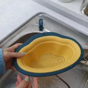 싱크대 음식물 거름망 바구니 옐로우 쓰레기통 수세미
