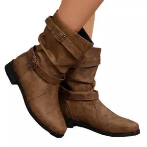 여자 크로스워커 빅사이즈 패션부츠 워커힐 버클 앵클부츠 로우 원픽5